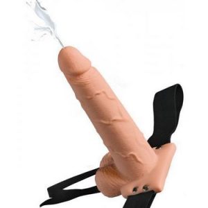 Hollow Squirting Strap-on With Balls