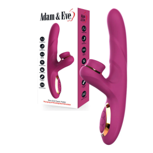 Adam & Eve Rose Gold Tappin Purple Rabbit Vibrator