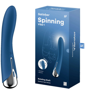 Satisfyer Spinning Vibe 1 - Blue 17.8 cm USB Rechargeable Rotating Vibrator