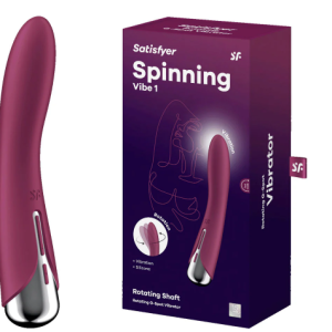 Satisfyer Spinning Vibe 1 - Red 17.8 cm USB Rechargeable Rotating Vibrator