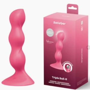 Satisfyer Triple Ball-R - Red Beaded Anal Plug