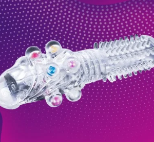 Male Cock Rings Penis Extension With Colourful Beads
