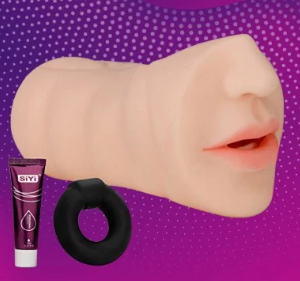 Oral Silicone Portable Male Masturbator