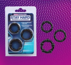 STAY HARD BEADED COCKRINGS