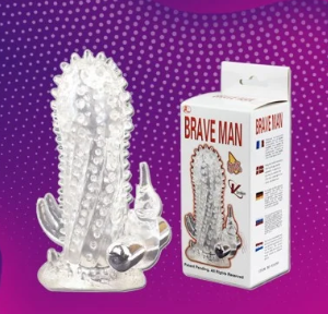 Sheath Rabbit Extender Penis with dots Brave Man