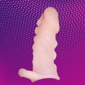 Solid Dotted Head Penis Extension Sleeve Skin Color