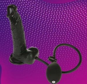 Ultimate Inflatable Realistic Non Vibrator (Natural Feel)-in Black